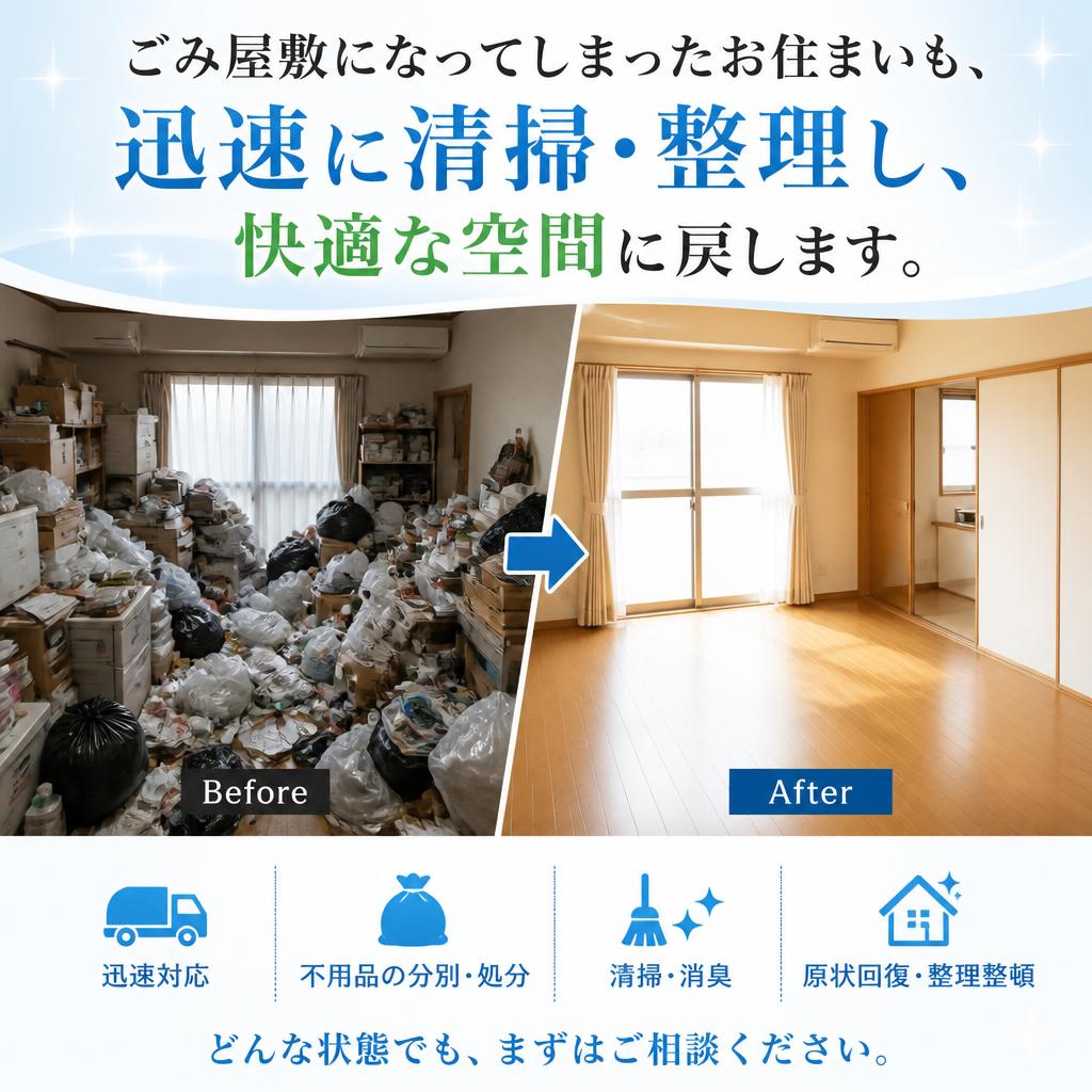 4. ごみ屋敷清掃で新しい空間を
