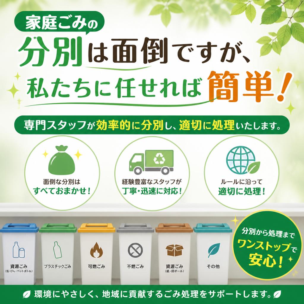 家庭ごみの効率的な処理