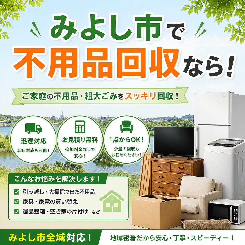 みよし市で不用品回収なら！